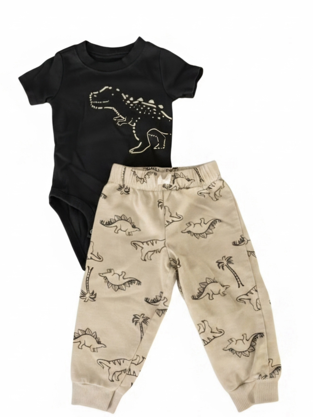 Carters Mighty Cute Dinosaur Bodysuit & Pants Set - Size 12 Months